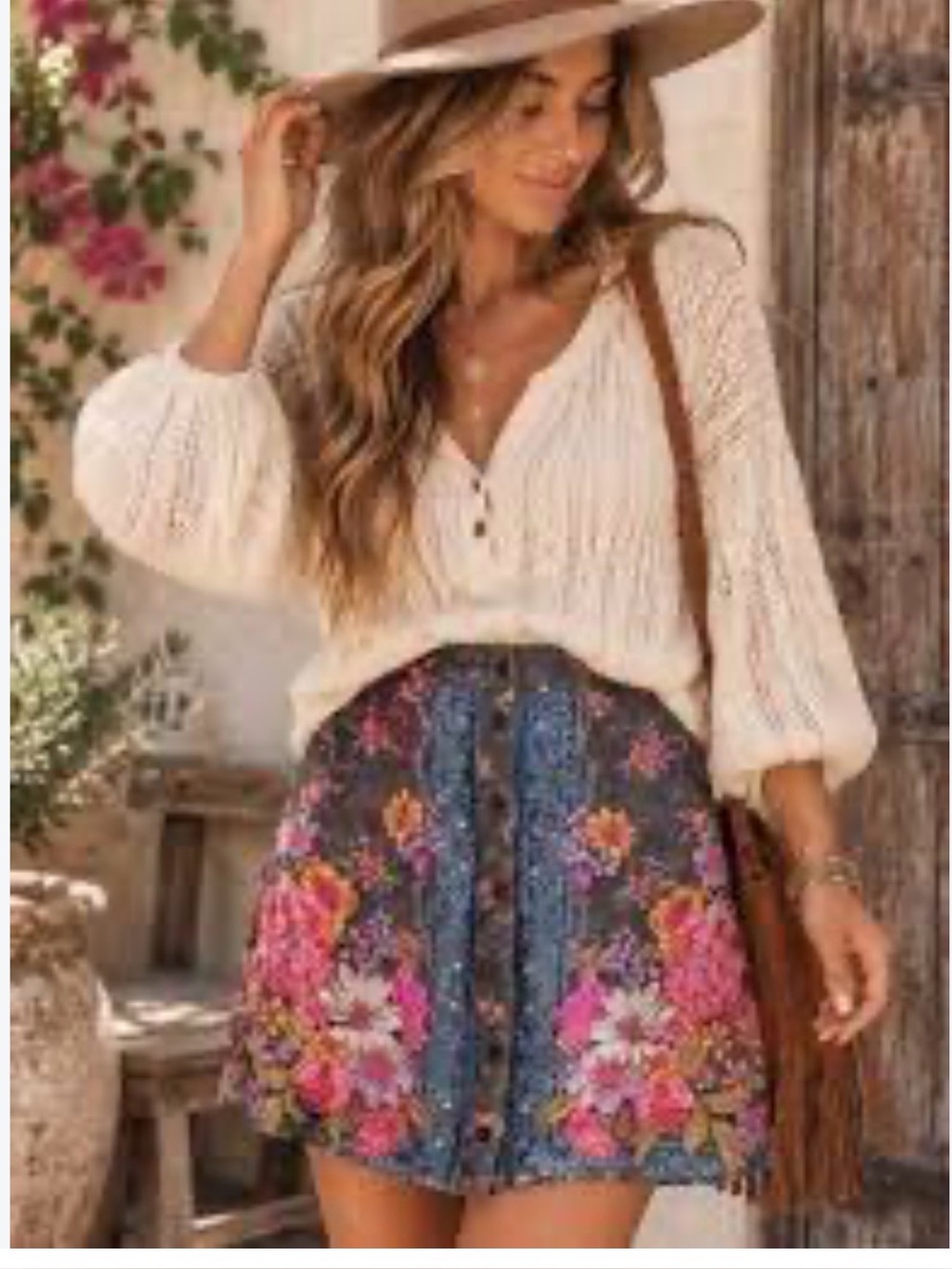 NEW Natural Life Floral Paisley Button-Front Mini Skirt S NWOT